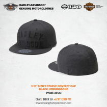Harley-Davidson® Men's Staple Novelty Cap - Black Herringbone