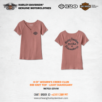 Harley-Davidson® Women's Creed Club Rib-Knit Top - Light Mahogany