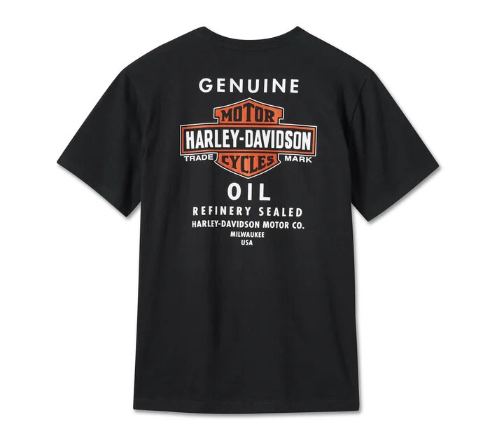 メンズ・オイル缶半袖Tシャツ・ブラック | Harley-Davidson® 北九州