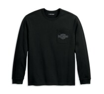 メンズ バー＆シールドポケットロングスリーブTシャツ
