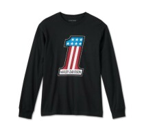 メンズ #1レーシングロングスリーブTシャツ