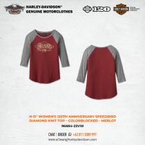 Harley-Davidson® Women's 120th Anniversary Speedbird Diamond Knit Top