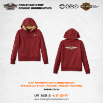 Harley-Davidson® Women's 120th Anniversary Special Zip Front Hoodie