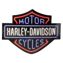 H-D Neon Bar & Shield Tin Sign