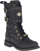 Harley-Davidson® Women's Barlyn 8-Inch Black Leather Motorcycle Boots, D87195