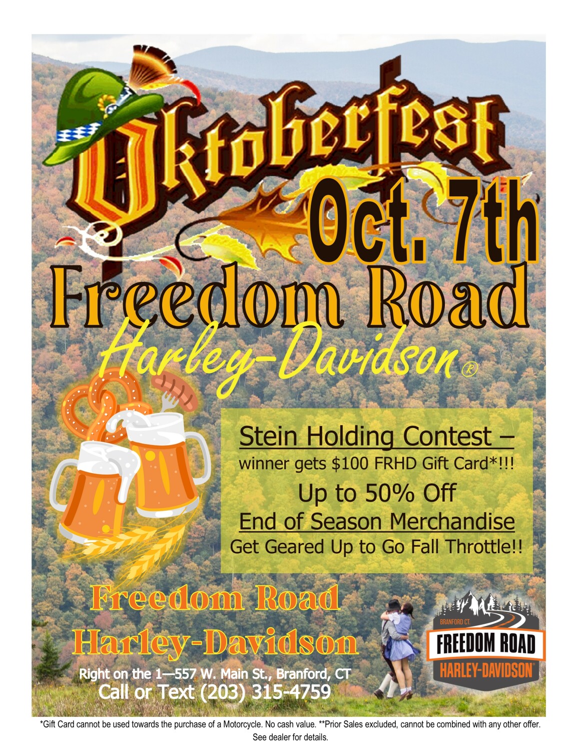 Oktoberfest Freedom Road HarleyDavidson CT's Warranty Forever! Dealer