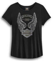 Embellished Metallic Print Tee