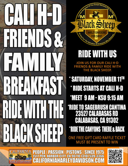 Cali H-D Friends & Family Ride with the Black Sheep | California  Harley-Davidson®