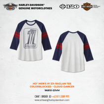 Harley-Davidson® Men's #1 3/4 Raglan Tee - Colorblocked
