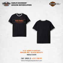 Harley-Davidson® Men's #1 Racing Ringer Tee - Black Beauty