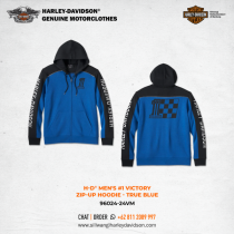 Harley-Davidson® Men's #1 Victory Zip-Up Hoodie - True Blue