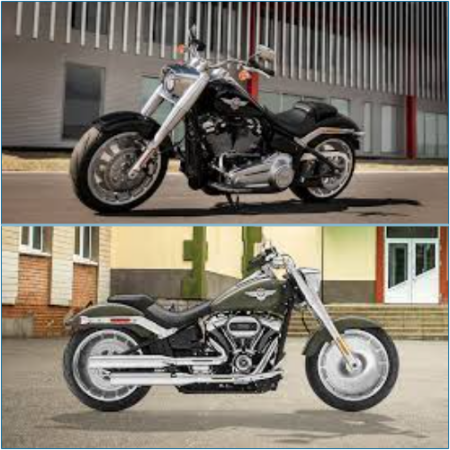 The Harley-Davidson Fat Boy, equipped with a supercharged engine, boasts an impressive 234 horsepow