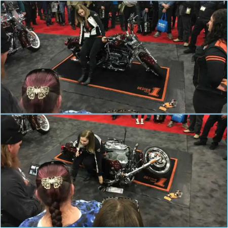 Harley-Davidson Demonstrates the Art of Lifting a dropped Motorcycle