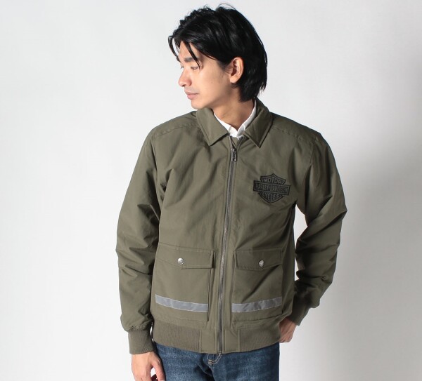 Men's】JACKET-WOVEN,GREEN | Harley-Davidson® 三鷹