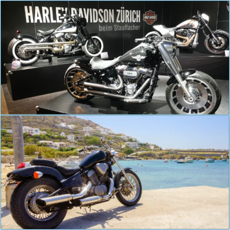 Where are Harley-Davidson motorcycles manufactured, and who is the current owner of the company?