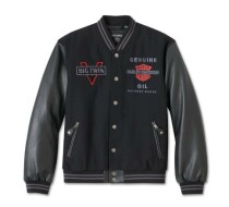MEN'S V-TWIN VARSITY LEATHER JACKET