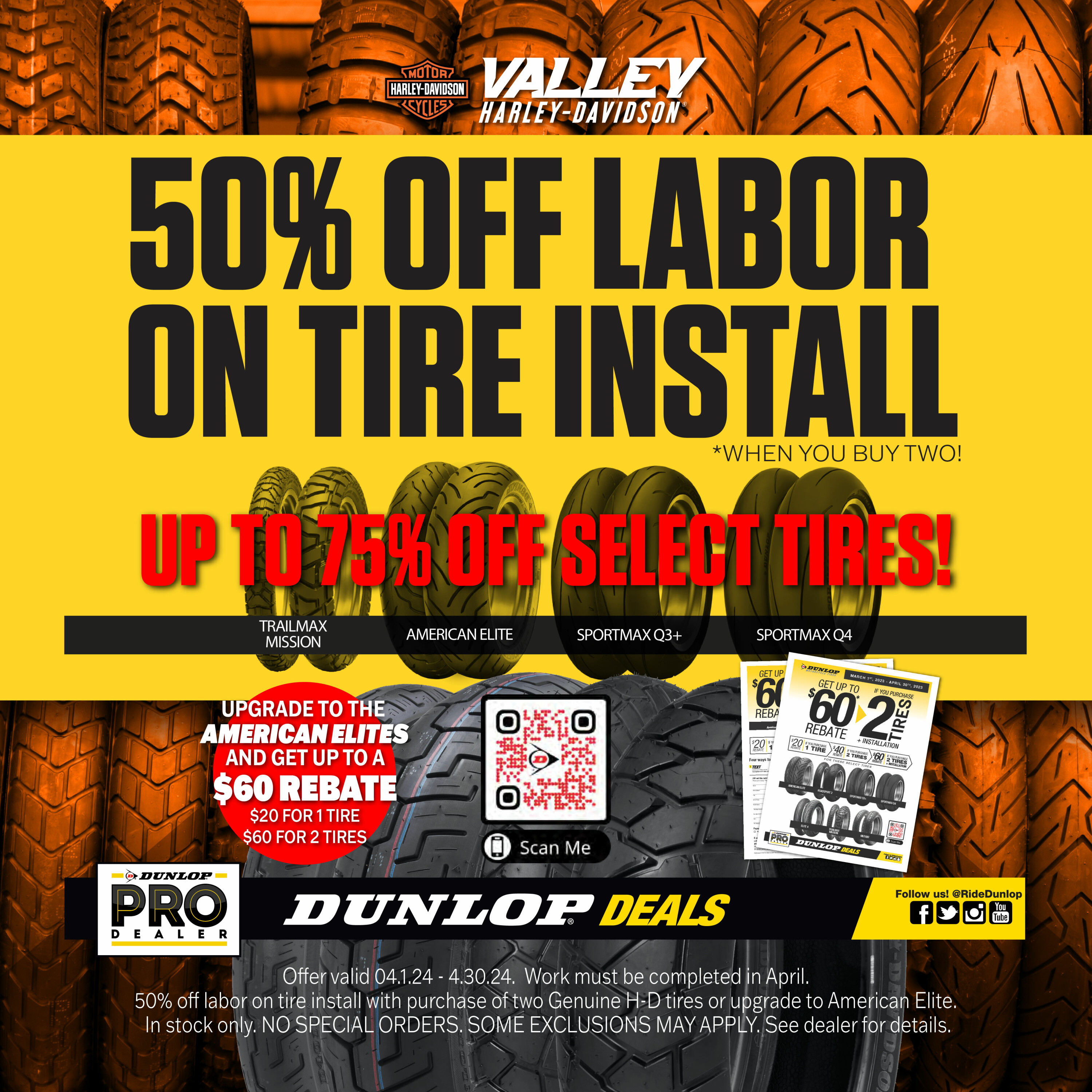 50 Off Labor On Tire Install Valley HarleyDavidson