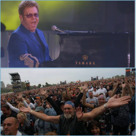 Recalling Elton John's surprise concert for Harley Davidson, where thousands booed and walked out.