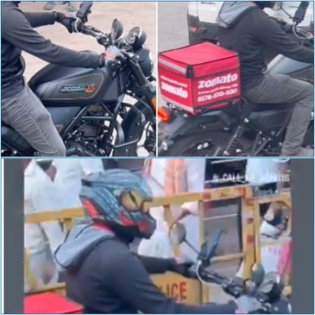 Zomato Delivery Driver Causes Stir Cruising on Harley Davidson