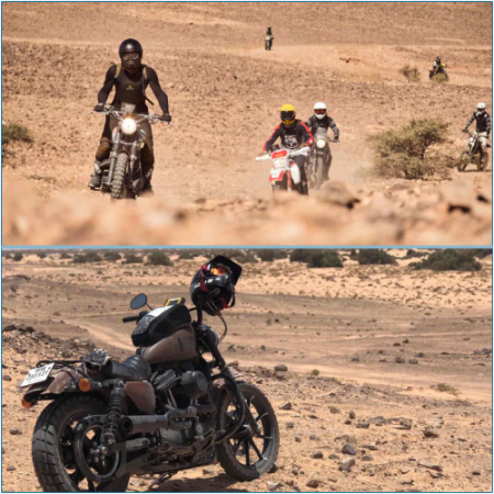 Embarking on a Harley Sportster 883 journey across the Sahara Desert