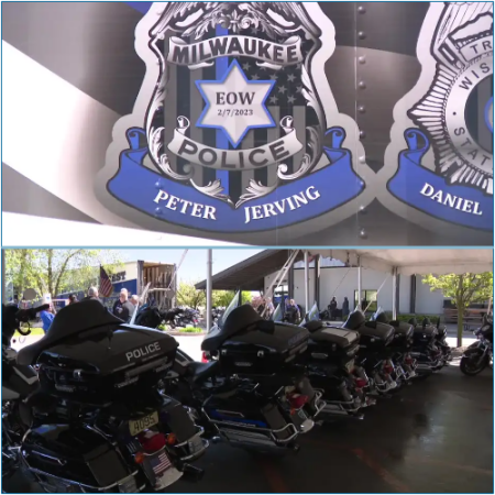 Fallen Milwaukee officer Jerving, honored at National Police Week in Harley Davidson's hometown.