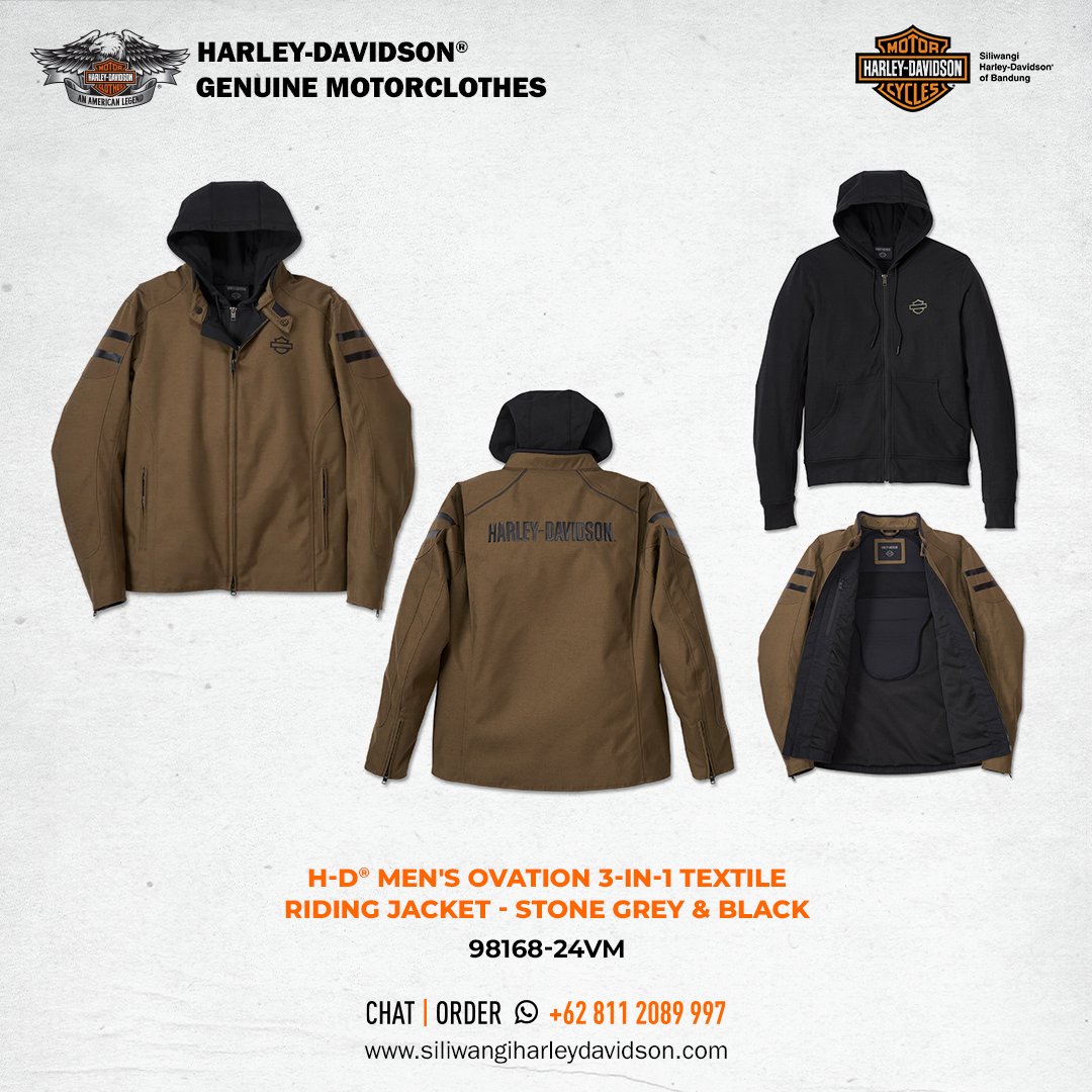 Harley-Davidson3-in-1テキスタイルライディング防寒ジャケット 絞れる