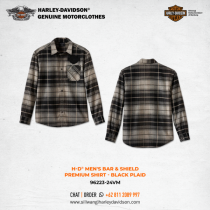 Harley-Davidson® Men's Bar & Shield Premium Shirt - Black Plaid