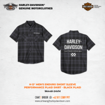 Harley-Davidson® Men's Enduro Short Sleeve Performance Plaid Shirt