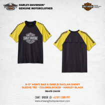 Harley-Davidson® Men's Bar & Shield Raglan Short Sleeve Tee - Colorblocked