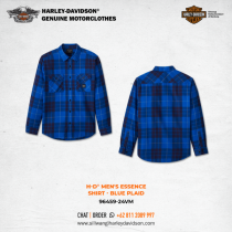Harley-Davidson® Men's Essence Shirt - Blue Plaid