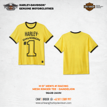 Harley-Davidson® Men's #1 Racing Mesh Ringer Tee - Dandelion