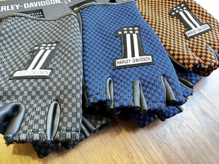 夏用HARLEY-DAVIDSON グローブ Lサイズ スカルロゴ付き新品 ハーレーパーツ＆用品・ラッキースカル / 夏用