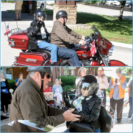 100th Birthday Celebration on a Harley-Davidson