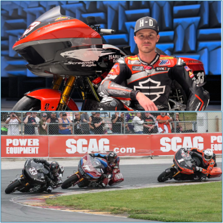 Harley-Davidson racer Kyle Wyman sets a new King of the Baggers record and wins Race Two