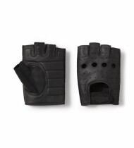 MEN'S H-D FINGERLESS LEATHER RIDING GLOVES