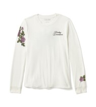 WOMEN'S ROSE & THORN BLING LONG SLEEVE TOP
