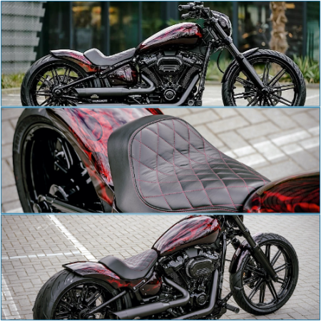 Custom Harley-Davidson Striking Burning Skull: designed to melt hearts