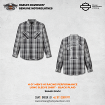 Harley-Davidson® Men's #1 Racing Performance Long Sleeve Shirt - Black Plaid