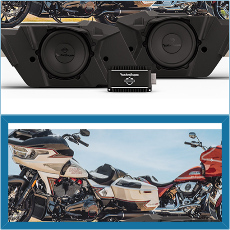 Introducing the 2024 Harley-Davidson Audio Subwoofer System by Rockford Fosgate.