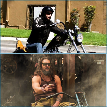 Here are five Hollywood celebrities who cruise on Harley-Davidson chopper motorcycles.