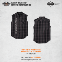 Harley-Davidson® Men's The Bagger Blowout - Black Plaid