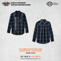 Harley-Davidson® Men's The Bagger Long Sleeve Shirt - Black Plaid