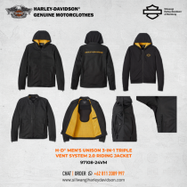 Harley-Davidson® Men's Unison 3-in-1 Triple Vent System 2.0 Riding Jacket