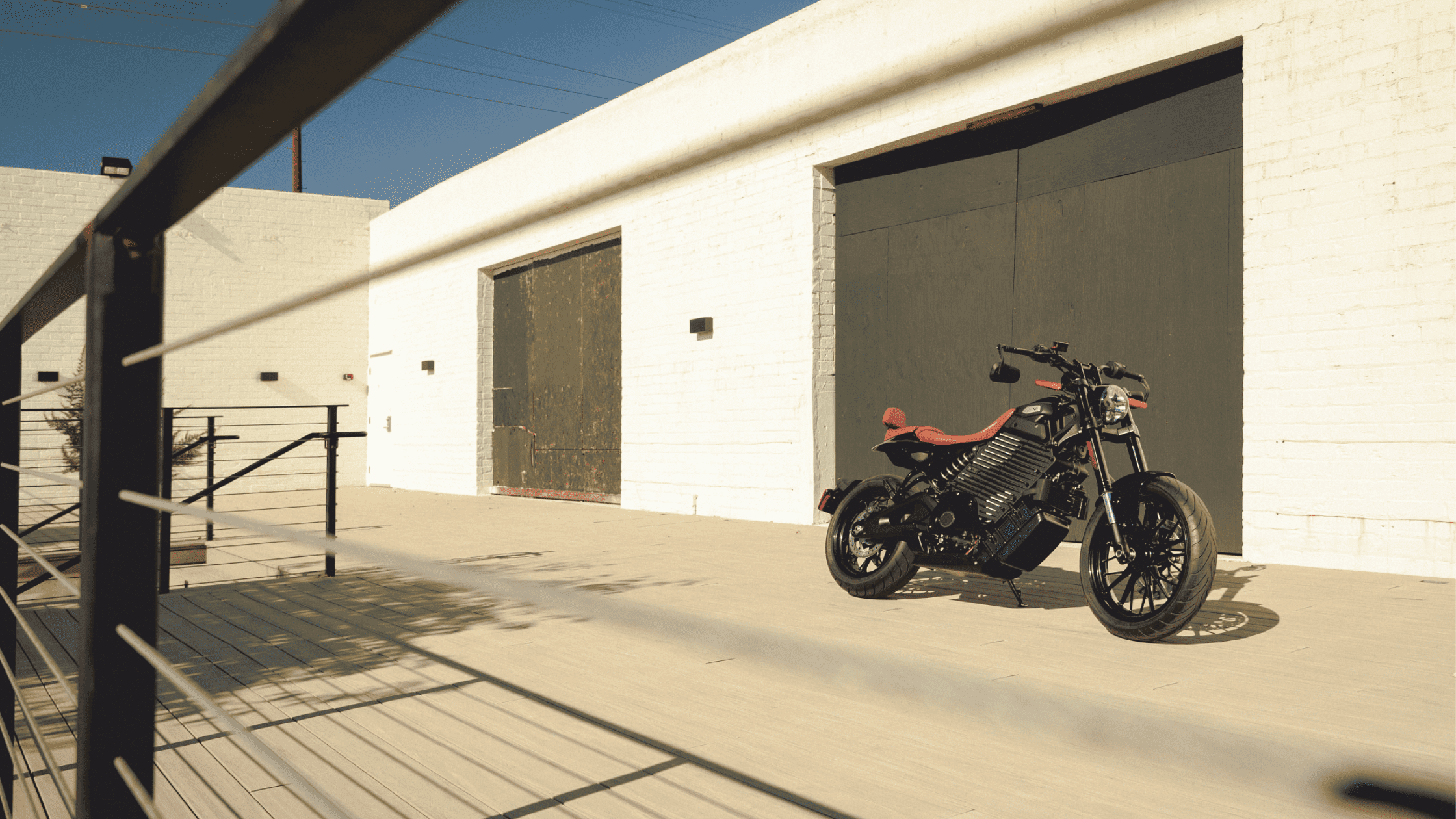 2024 Harley-Davidson® Livewire® S2 Mulholland™ parked outside a building