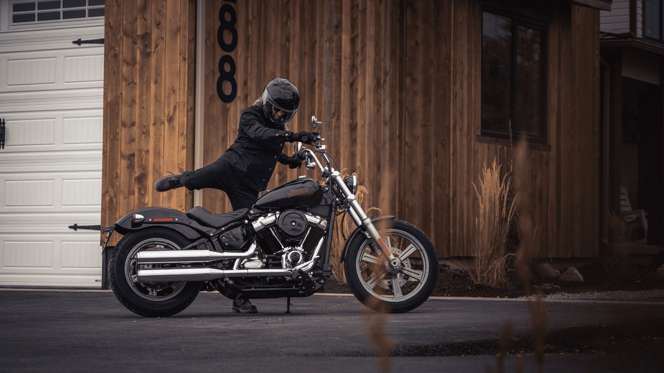 a rider is about to ride a 2024 Harley-Davidson® Softail® Standard