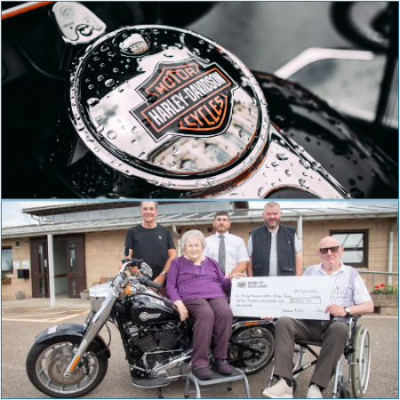 A Harley-riding funeral director honors his mom with a charity ride for the Moray Resource Centre.