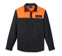 Camasa COLORBLOCK BLACK/ORANGE