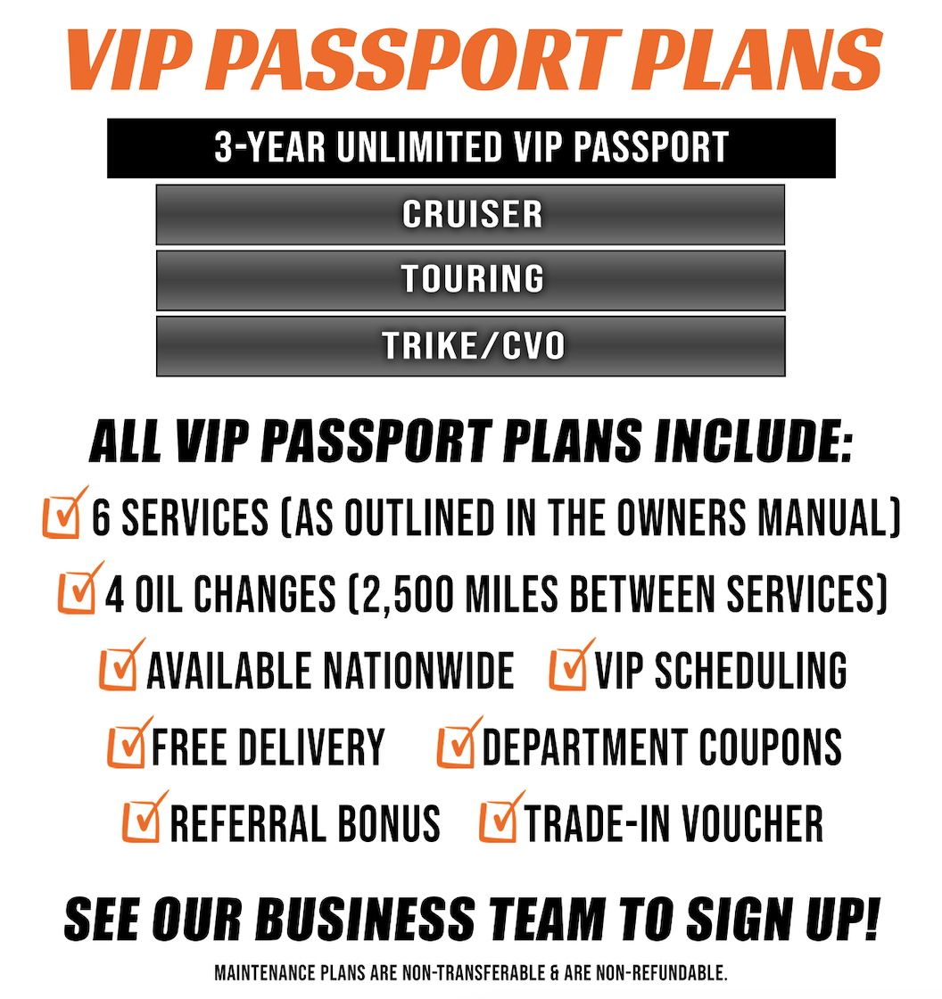 VIP Pre-Paid Maintenance Plan at Corpus Christi Harley
