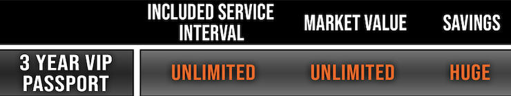 3 year pre-paid maintenance plan for your Harley-Davidson motorcycle