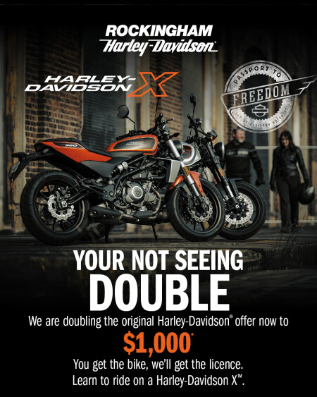 We are doubling the original Harley-Davidson offer!